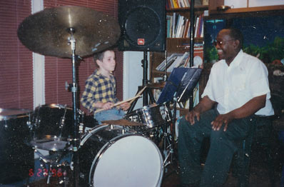 Pete Joyner the famous drummer with Philip Winter